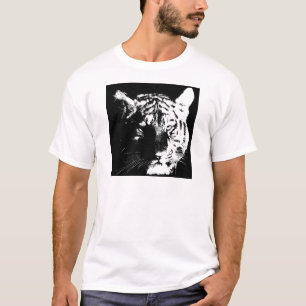 Black & White Pop Art Tiger T-Shirt