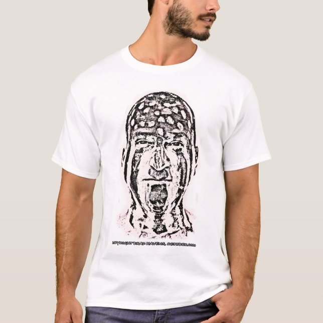 Black & White Portrait on a White T-Shirt (Front)