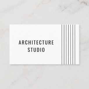 Black white professional architect designer modern business card
