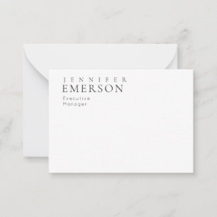 Black white professional minimalist modern plain card