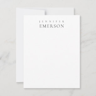 Black white professional minimalist modern plain card