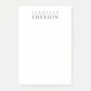 Black white professional minimalist modern plain post-it notes