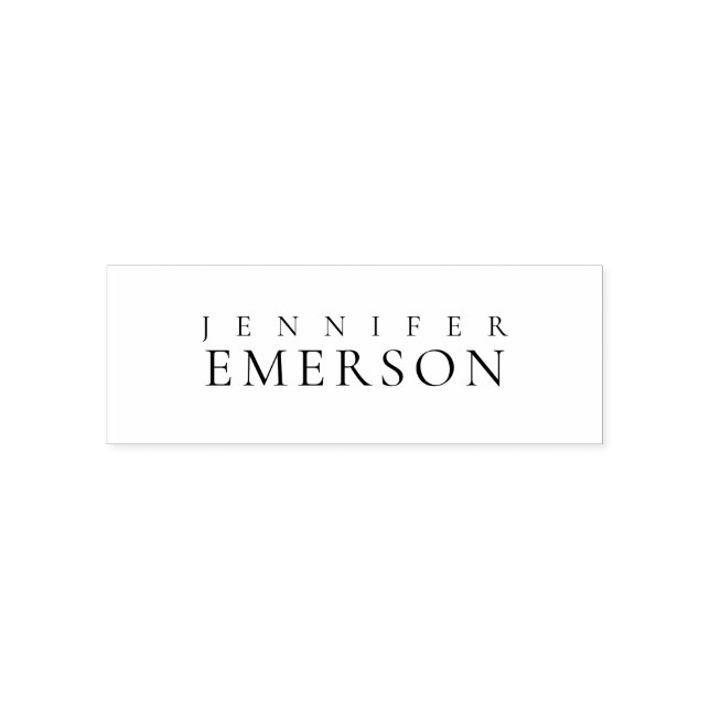 Black white professional minimalist modern plain  self-inking stamp (Design)
