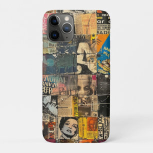 Black White Punk Rock Comic Collage Grid iPhone 11 Pro Case