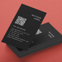 Black White QR Code Minimalist Professional