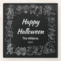 Black & White Quirky Hand Drawn Happy Halloween