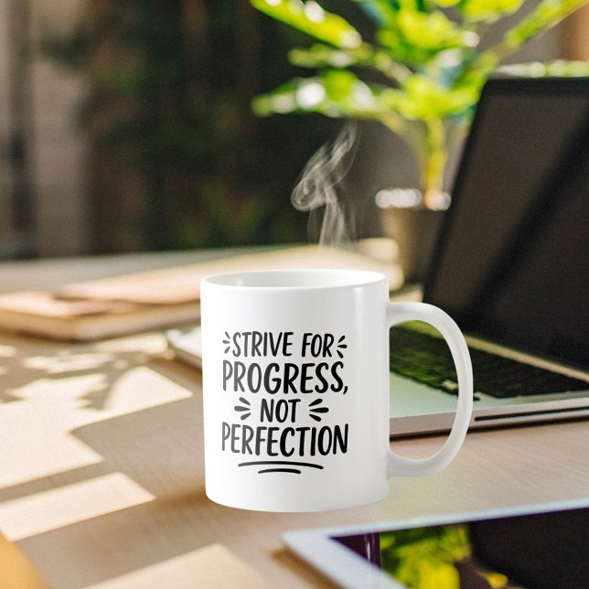 Black white quote motivational  coffee mug (Creator Uploaded)