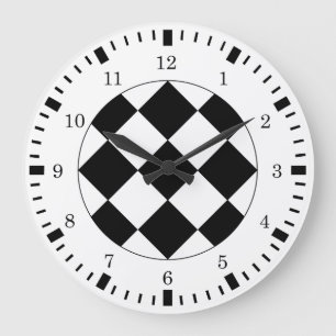 Black White Racing Theme Wall Clock
