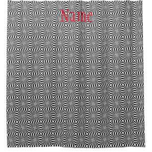 Black White Radiating Pattern Thunder_Cove Shower Curtain