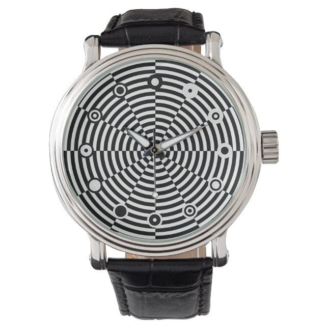 Black & White Radiation (Binary)by Kenneth Yoncich Watch (Front)