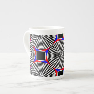 Black & White Radiation by Kenneth Yoncich Bone China Mug