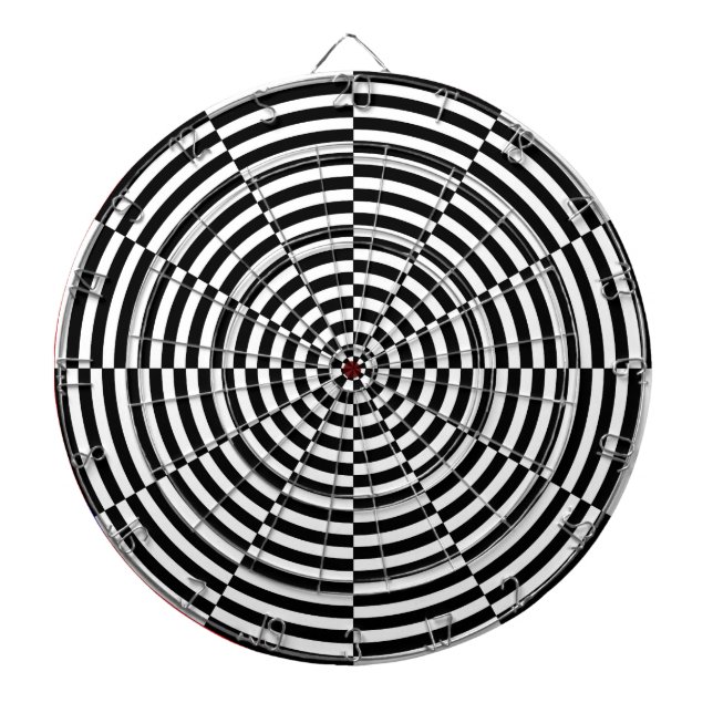 Black & White Radiation by Kenneth Yoncich Dartboard (Front)