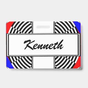 Black & White Radiation by Kenneth Yoncich ID Badge