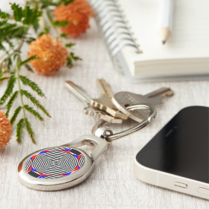 Black & White Radiation by Kenneth Yoncich Key Ring