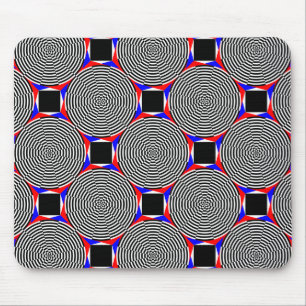 Black & White Radiation Mouse Pad