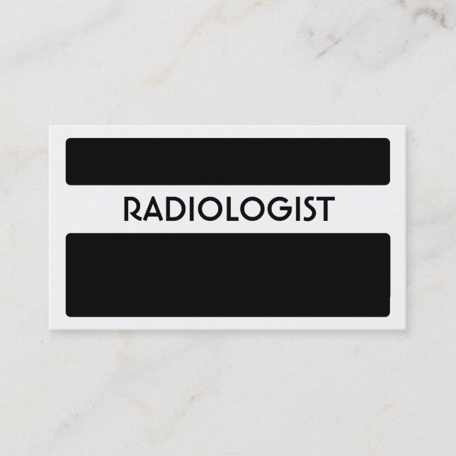 Black white Radiologist business cards (Front)