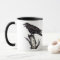 Black & White Raven Mug Halloween Personalise Date