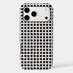 Black White Red Abstract Pattern Chic