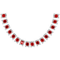 Black White Red Bow Dalmatian Happy Birthday Party