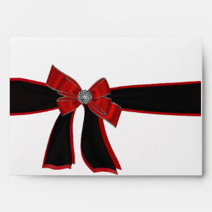 Black,White,Red,Bow Rhinestone Envelope