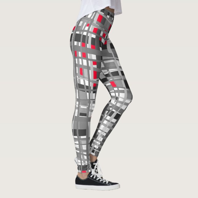 black, white & red leggings (Right)