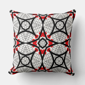 BLACK WHITE RED LOVE ALWAYS REPEAT WORDS SYMMETRY CUSHION
