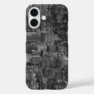 Black White Red New York City Skyline iPhone 16 Case