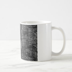 Black White Red New York City Skyline Coffee Mug