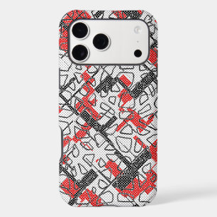 Black White Red Pattern