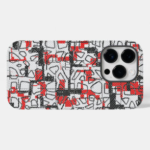 Black White Red Pattern  Case-Mate iPhone 14 Pro Case
