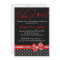 Black White Red Polka Dot Graduation Invitation