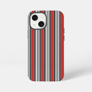 Black White Red Stripes Cool Simple Patterns iPhone Case