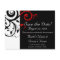 Black, White, Red Swirl Wedding Save the Date