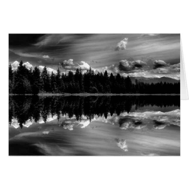 Black & White Reflections Card (Front Horizontal)