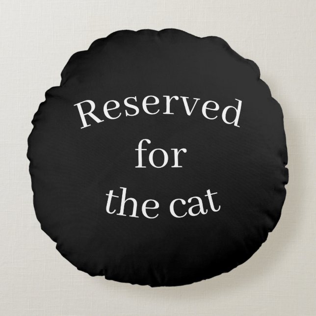 Black & white Reserved for the cat throw pillow (Front)