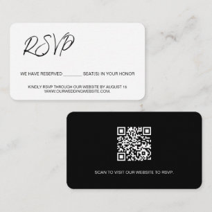 Black white reserved seats template QR CODE