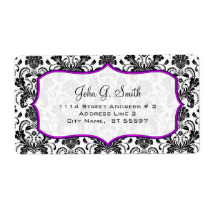 Black & White Retro Floral Damasks Pattern
