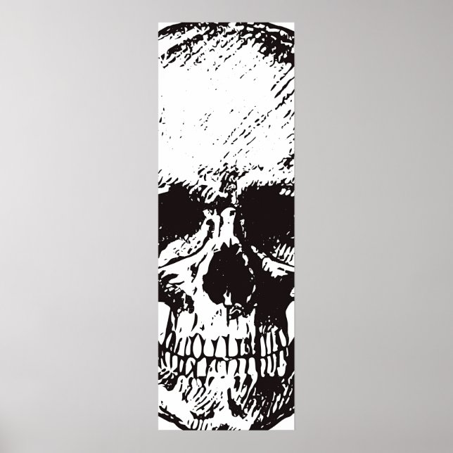 Black White Retro Vintage Comic Style Fantasy Art Poster (Front)