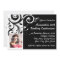 Black+White Reverse Swirl 40th Photo Invitations