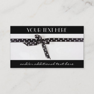 Black & White Ribbon Business Card