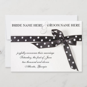 Black & White Ribbon Invitation