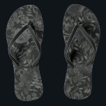 Black White Rose Gothic Wedding Flip-Flops Thongs<br><div class="desc">Our black and white floral rose gothic wedding flip-flop sandals are elegant with an abundance of dark floral motifs.  Great for a gothic style bride!</div>
