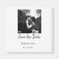 BLACK WHITE save the date add QR name date orange