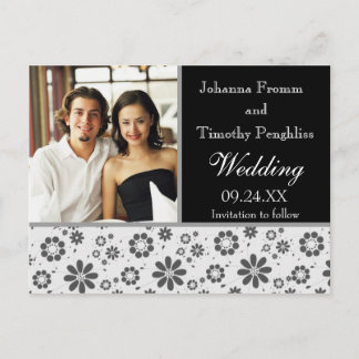 Black White Save The Date Photo Template