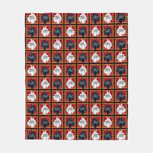 Black White Scottish Terrier Scottie Dog blanket