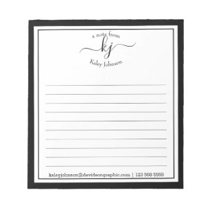 Black White Script Name   From The Desk Of Notepad