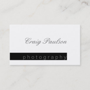 Black & White Script Photography Business Card
