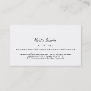 Black & White Script Trendy Business Card