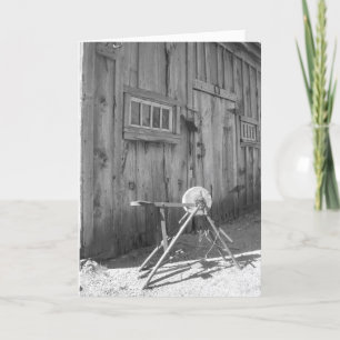 “Black & White Sharpening Wheel #1” Birthday Card