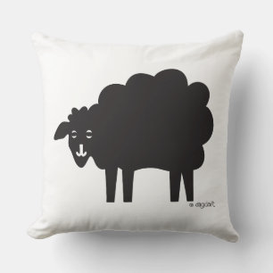 Black & White Sheep Throw Pillow